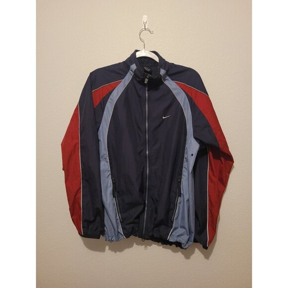 90s Nike Alpha Windbreaker Jacket Small Men Small Nike Swoosh Vented Activewear - Picture 1 of 11